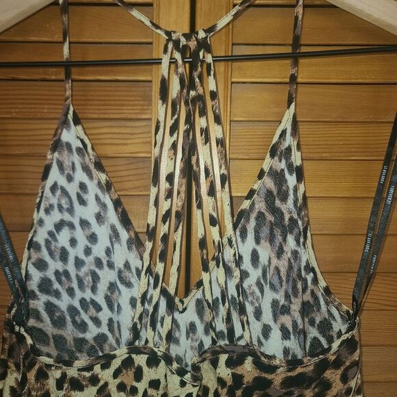 Forever 21 Leopard Print Cropped Strappy Tank Size M - Picture 8 of 8